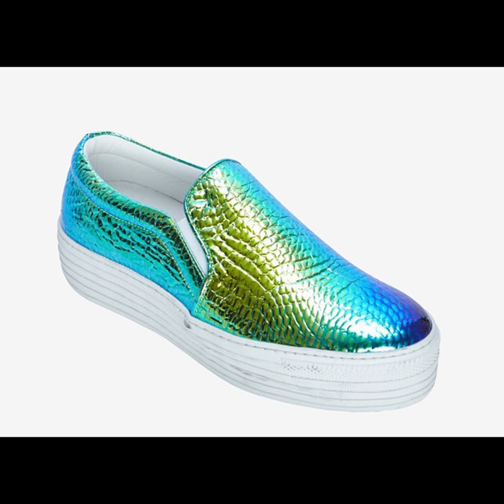 Joshua Sanders Green Vipera Nera Dkate shoes sz 40